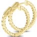 2.10 ct Ladies Round Cut Diamond Hoop Huggie Earrings in Yellow Gold